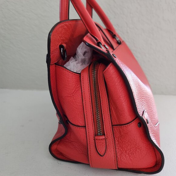 Like New Coach Mercer Red/Orange Leather Shoulder Bag - Picture 6 of 17